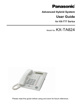 Panasonic KX-TA824 User manual