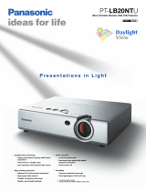 Panasonic PT-LB20NTU User manual