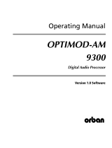 Orban OPTIMOD-AM 9300 Operating instructions