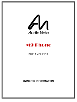 Audio Note M9 Phono User manual