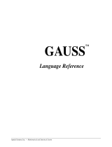 APTECH GAUSS 8 Language Reference