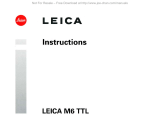 Leica M6 TTL Owner's manual