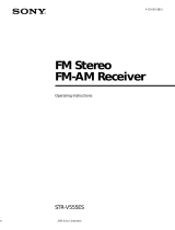 Sony STR-V555ES - Fm Stereo/fm-am Receiver Operating Instructions Manual