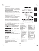 Honda GX660 Owner's manual