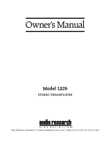 Audio Research LS26 Owner's manual