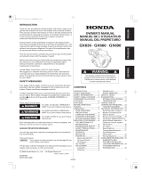Honda GX660 Owner's manual