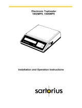 Sartorius 1006MP9 Installation And Operation Instructions Manual