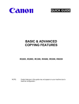Canon IR5000 - iR B/W Laser Quick Manual