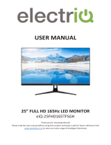 ElectrIQ 25” Full HD 165Hz LED Monitor User manual