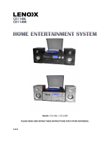 Lenoxx CD114BL Home Entertainment System User manual