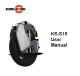 KINGSONG KS-S18 Electric Unicycle User manual