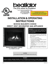 Heatilator Indoor Fireplace BCDV36 User manual