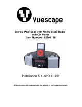 VuescapeStereo iPod Dock with AM/FM Clock Radio with CD Player