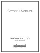 Audio Research Reference 150 Owner's manual