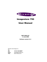 Miranda imagestore 750 User manual