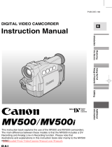 Canon MV500 User manual