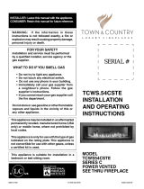 Town & Country Fireplaces TCWS.54CSTE Operating instructions