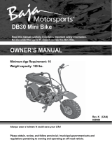 Baja motorsports DB30 Mini Bike Owner's manual