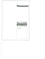 Panasonic KX-T7000 Quick Manual