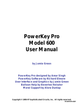 Sophisticated Circuits PowerKey Pro 600 User manual