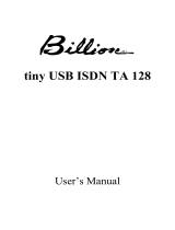 Billion USB ISDN TA128 USBTAQG User manual