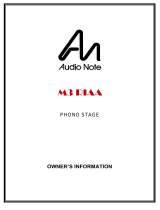 Audio Note M3 RIAA User manual