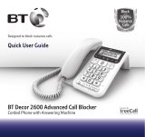 BT Decor 2600 Advanced Call Blocker Owner's manual