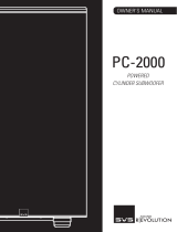 SVS PC-2000 Owner's manual