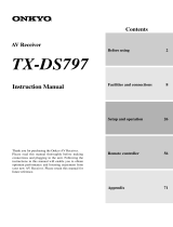 ONKYO TX-DS797 User manual