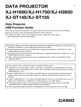 Casio XJ-H1750 User manual