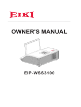 Eiki EIP-WSS3100 User manual