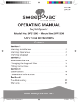 Sweepovac SVS1500 Installation guide