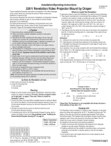 Draper REVELATION Operating Instructions Manual