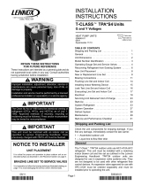 Lennox T-CLASS TPA036S4N4 Installation Instructions Manual