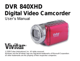 Vivitar DVR-840XHD User manual