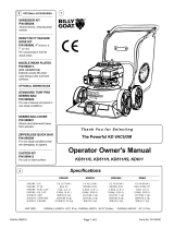 Billy Goat KD611 Operator Owner's Manual