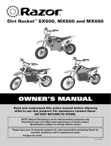 Razor Dirt Rocket SX500 Owner's manual