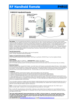 X10 Wireless Technology PHR03 User manual