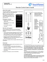 TouchTunes Remote Control User manual