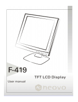 AG Neovo F-419 User manual