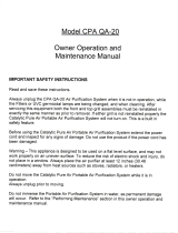 Catalytic CPA QA-20 Owner's Operation And Maintenance Manual