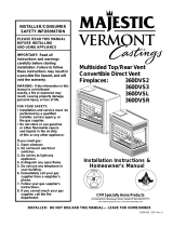 Majestic Vermont Castings 360DVSL Installation Instructions & Homeowner's Manual