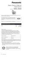 Panasonic DMC-ZS40 Basic Owner's Manual