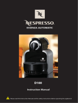 Nespresso Essenza Automatic D100 User manual