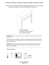GFW Regis Extending Console Desk Assembly Instructions Manual