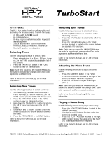 Roland HP-7 User manual