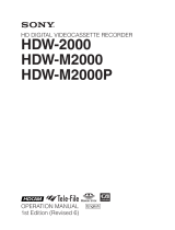 Sony HDW-2000 User manual