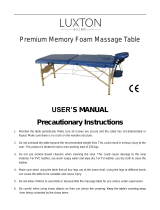 LUXTON Premium Memory Foam Massage Table User manual