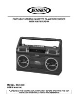 Jensen Portable Stereo Cassette Player Recorder User manual