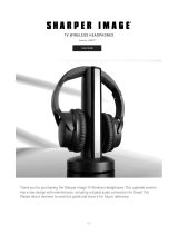 Sharper Image TV Wireless Headhpones 206077 User manual